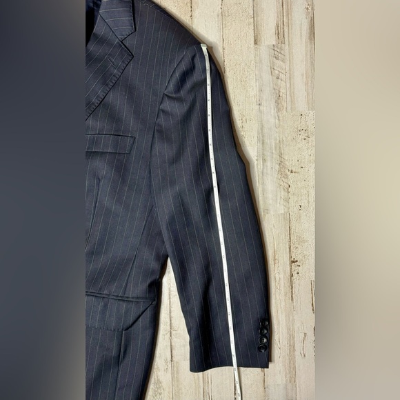 Brooks Brothers 1818 Regent Blazer Mens 44S  Navy Blue Virgin Wool Career Read* - Picture 6 of 12